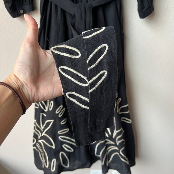 Ciebon 'Eliza' Black Embroidered A-Line Dress Size S - Picture 5 of 7